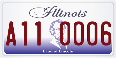 IL license plate A110006