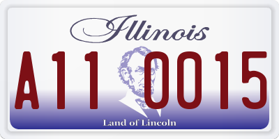 IL license plate A110015