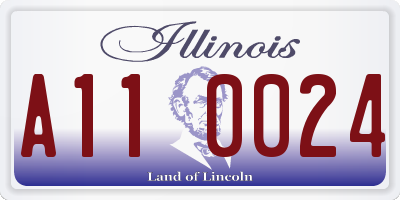 IL license plate A110024