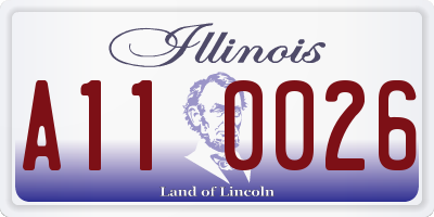 IL license plate A110026