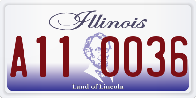 IL license plate A110036