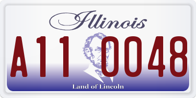 IL license plate A110048