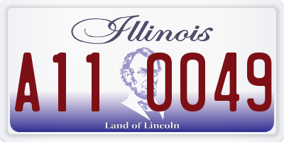 IL license plate A110049