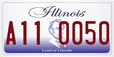 IL license plate A110050