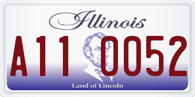 IL license plate A110052
