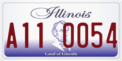IL license plate A110054