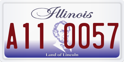 IL license plate A110057