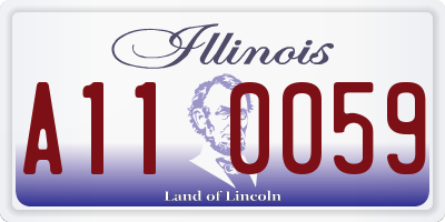 IL license plate A110059