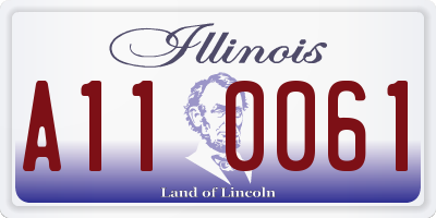 IL license plate A110061