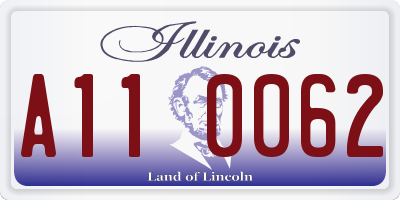 IL license plate A110062