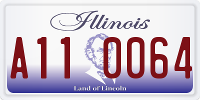 IL license plate A110064