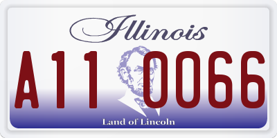 IL license plate A110066