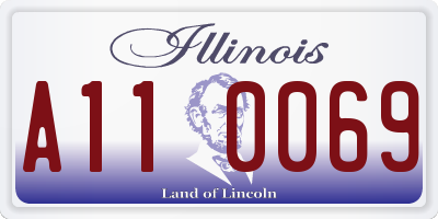 IL license plate A110069