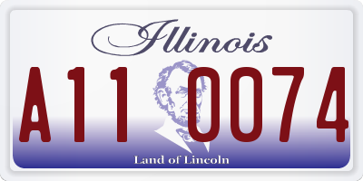 IL license plate A110074