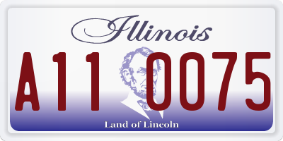IL license plate A110075