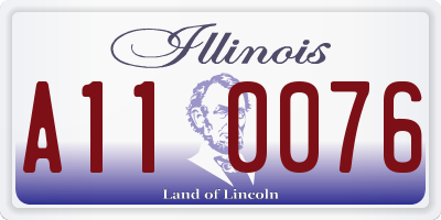 IL license plate A110076