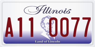IL license plate A110077