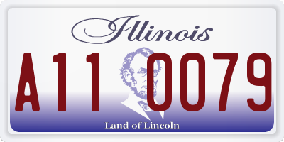 IL license plate A110079