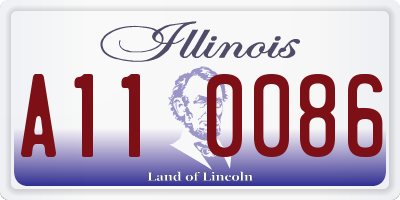 IL license plate A110086