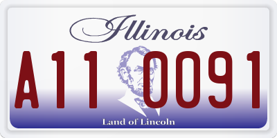 IL license plate A110091