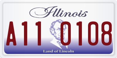 IL license plate A110108