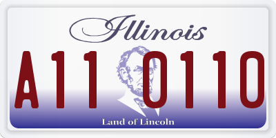 IL license plate A110110
