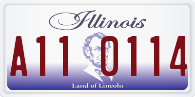 IL license plate A110114