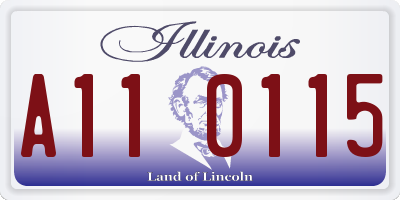 IL license plate A110115