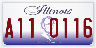 IL license plate A110116