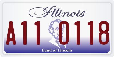 IL license plate A110118