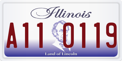 IL license plate A110119