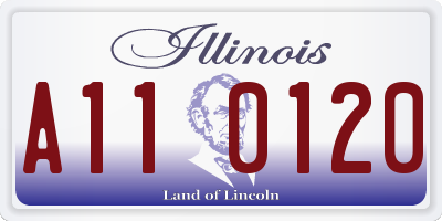 IL license plate A110120