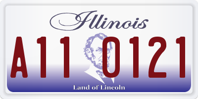 IL license plate A110121