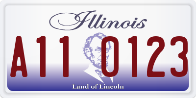 IL license plate A110123