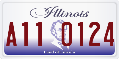 IL license plate A110124