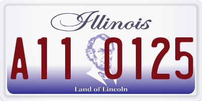 IL license plate A110125