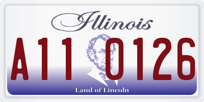 IL license plate A110126