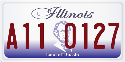 IL license plate A110127