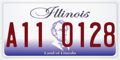 IL license plate A110128