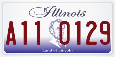 IL license plate A110129