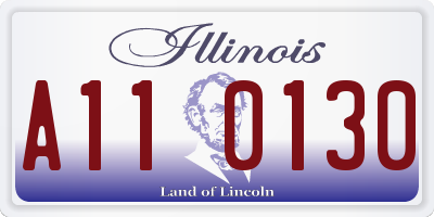 IL license plate A110130