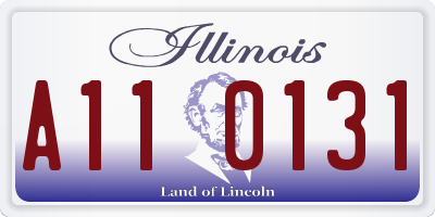 IL license plate A110131