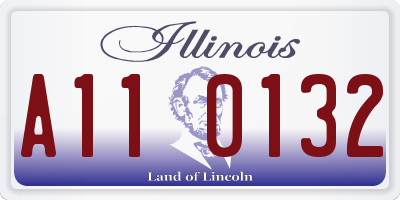 IL license plate A110132