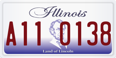 IL license plate A110138