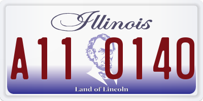 IL license plate A110140