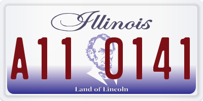 IL license plate A110141
