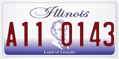 IL license plate A110143