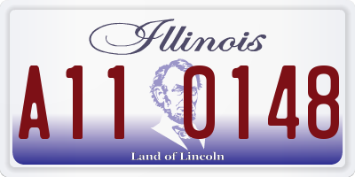 IL license plate A110148
