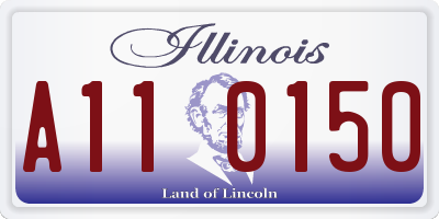 IL license plate A110150