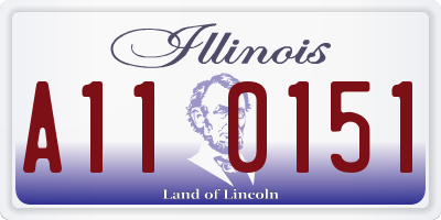 IL license plate A110151